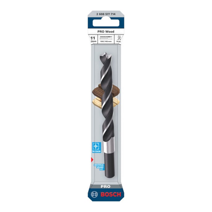Bosch PRO Wood Holzspiralbohrer, 11x100x142 mm