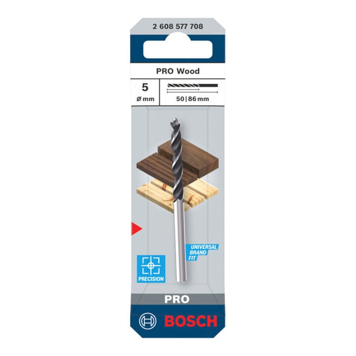 Bosch PRO Wood Holzspiralbohrer, 5x50x86 mm