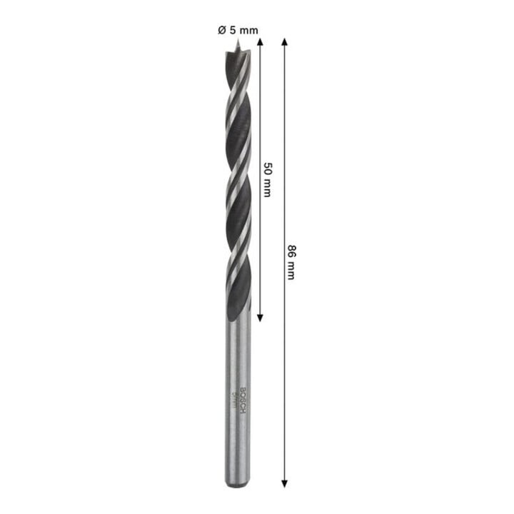 Bosch PRO Wood Holzspiralbohrer, 5x50x86 mm