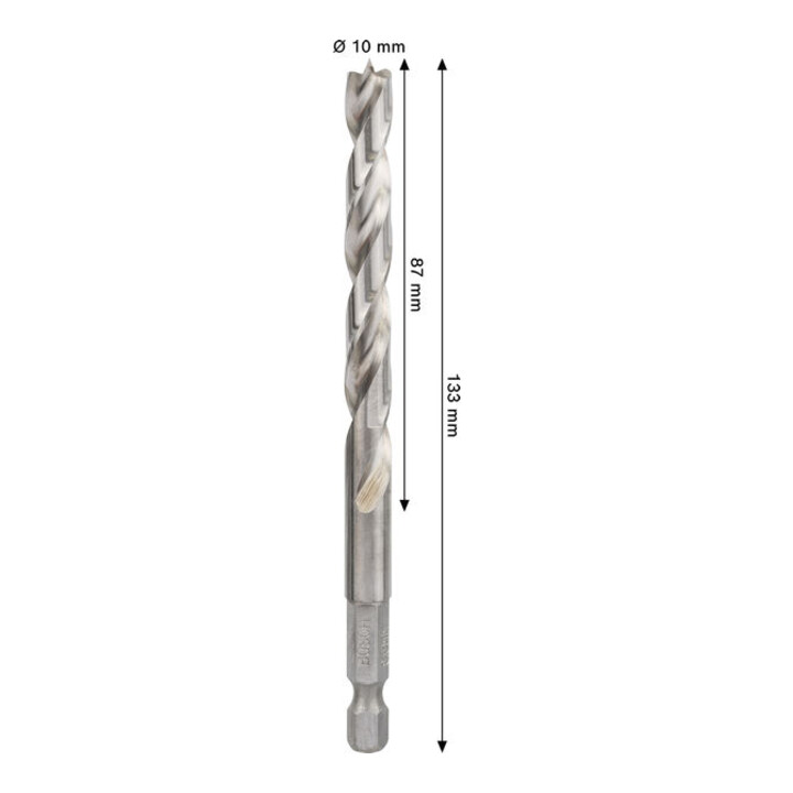 Bosch PRO Wood HSS-Holzspiralbohrer, 10x87x133 mm