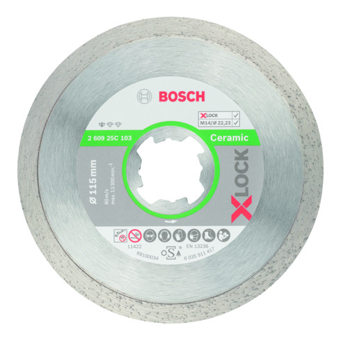 Bosch Professional diamantdoorslijpschijf standaard voor tegels, X-LOCK