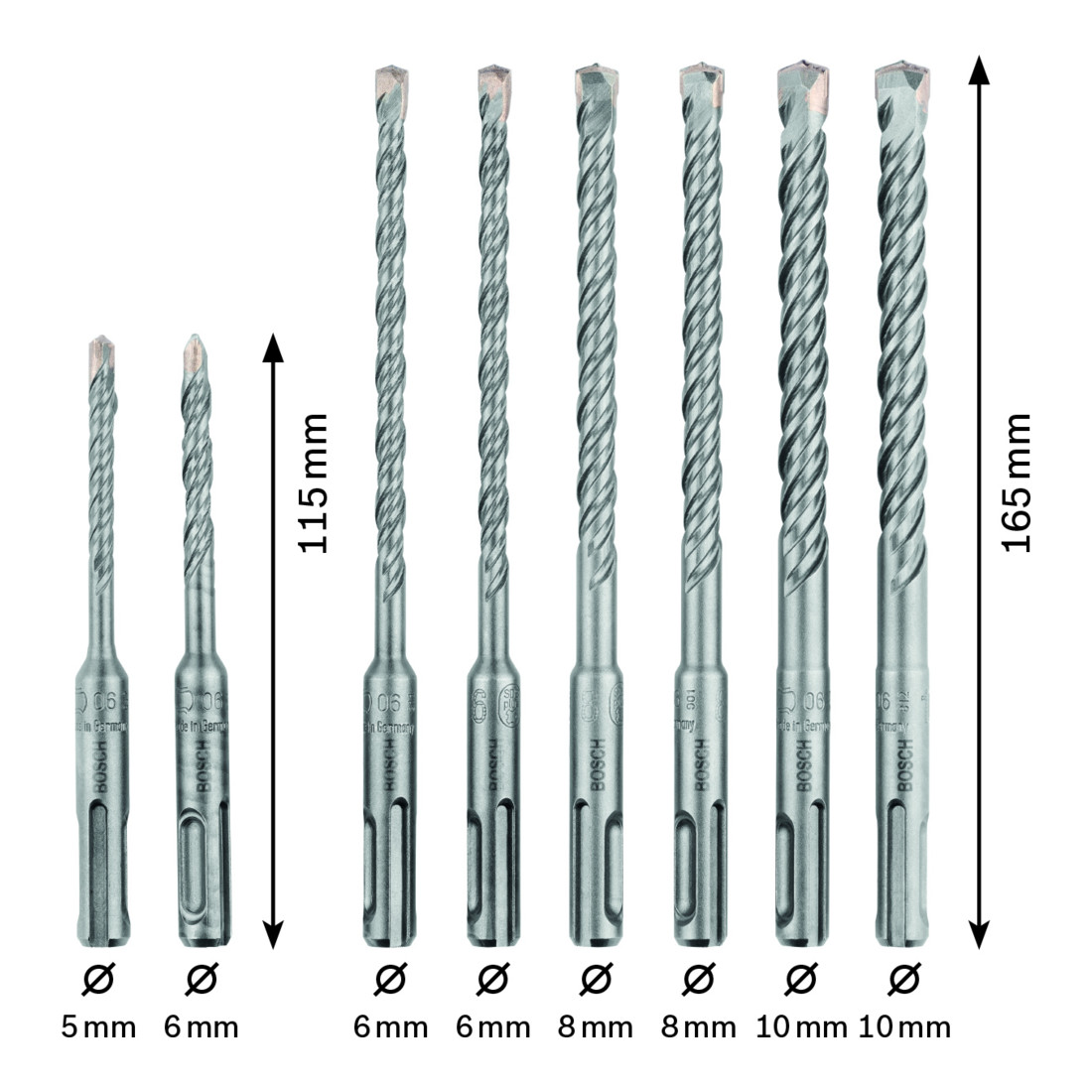 Bosch Professional Forets marteau SDS plus Set pour béton 8 pcs.