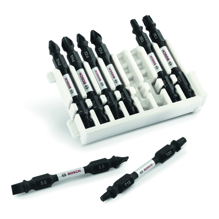 Bosch Professional Impact Control Doppelklingen Schrauberbit set Pick and Click 8 tlg.