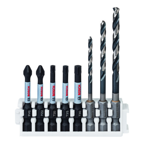 Bosch Professional Impact Control schroevendraaier bit en metaal / hout boren set Pick and Click 8 st.