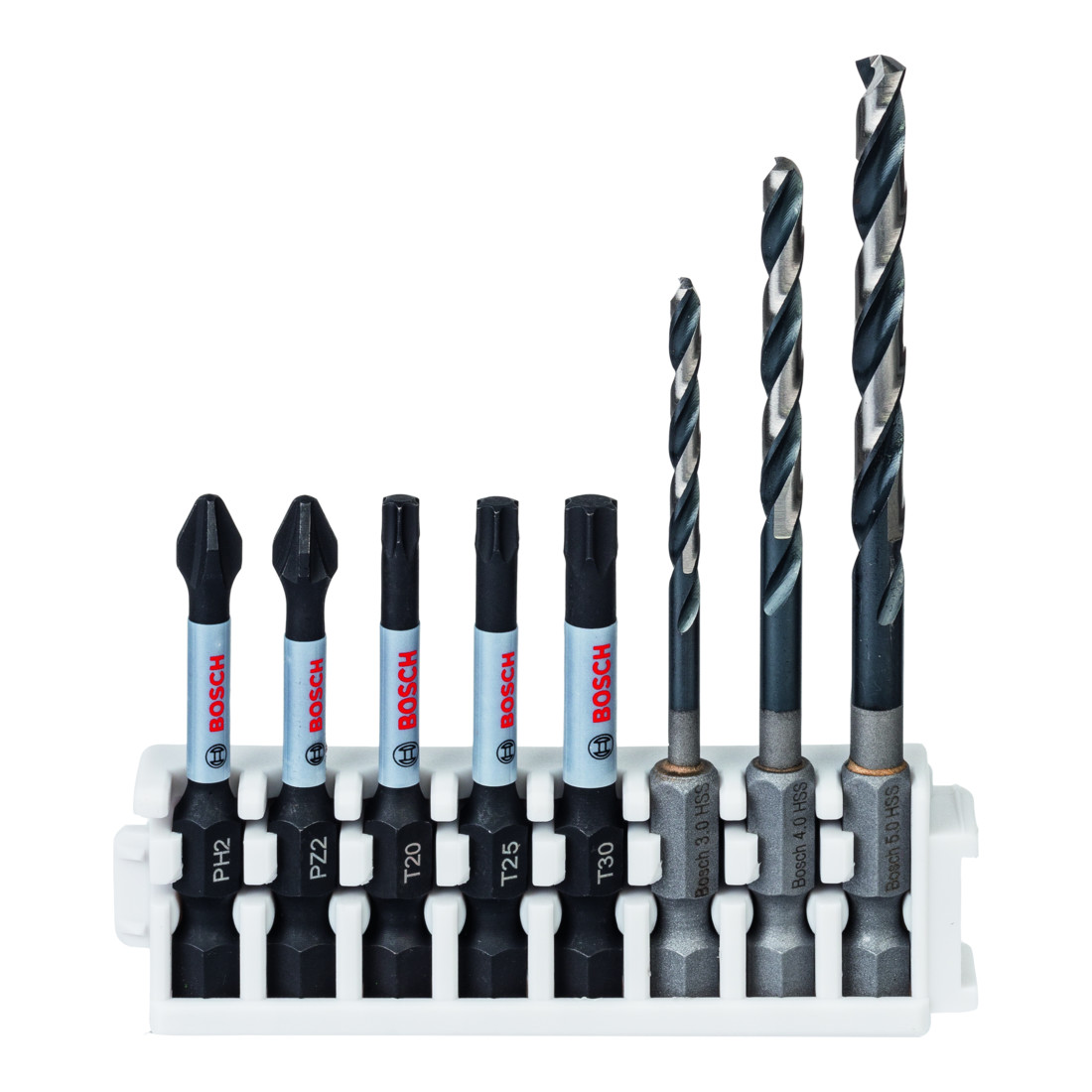 Bosch Professional Impact Control schroevendraaier bit en metaal / hout boren set Pick and Click 8 st.