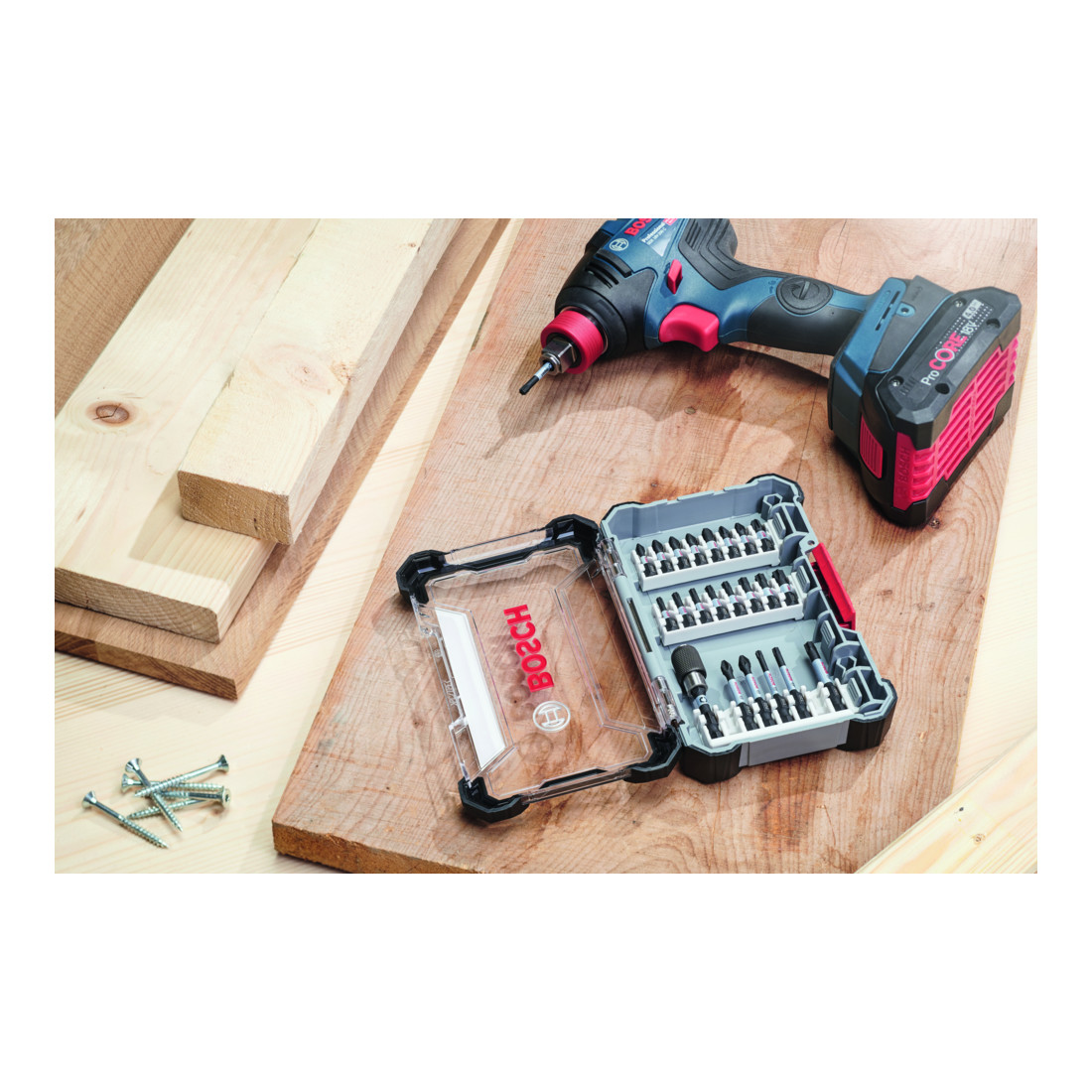 Bosch Professional Pick and Click Box Leeg M Accessoires schroevendraaier Bit