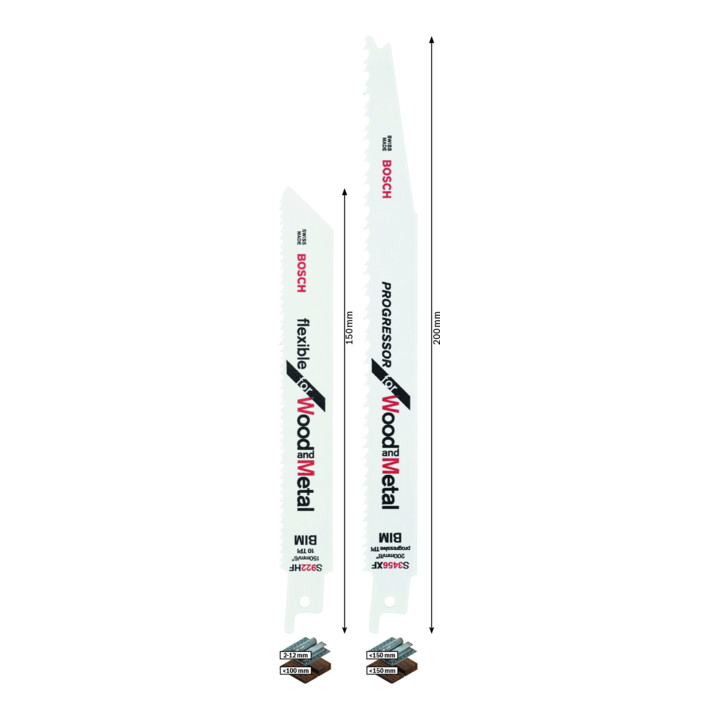 Bosch Professional Säbelsägeblatt set für Holz und Metall 2 tlg.