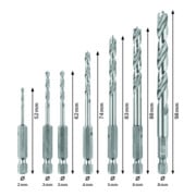 Bosch Punte trapano elicoidali Professional 1/4" per legno 7pz.-4