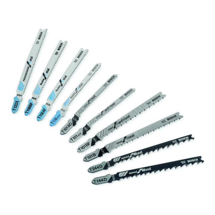 Bosch Professional Stichsägeblätter Wood and Metal Advanced set für Holz und Metall 10 tlg