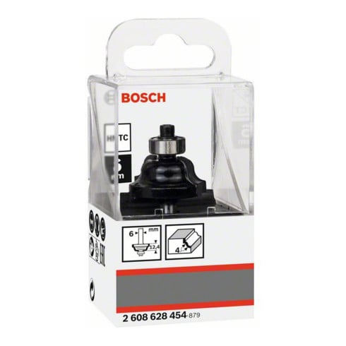 Bosch profielfrees, 6 mm, R1 4 mm, D1 28,6 mm, B 8 mm, L 12,4 mm, G 54 mm