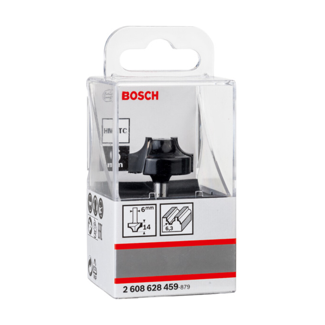 Bosch profielfrees 6 mm R1 6,3 mm D 25,4 mm L 14 mm G 46 mm