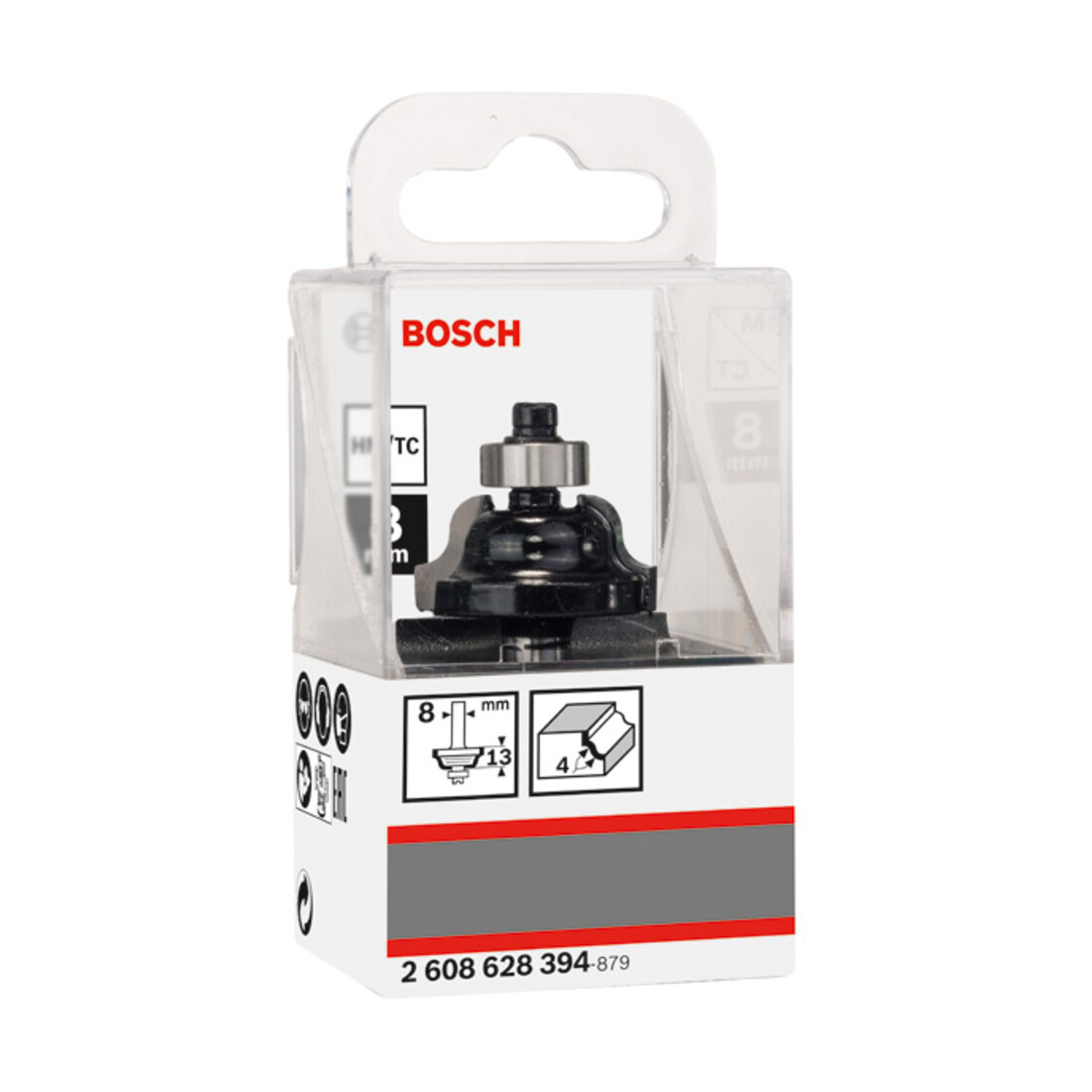 Bosch profielfrees B 8 mm R1 4 mm B 8 mm L 12,4 mm G 54 mm