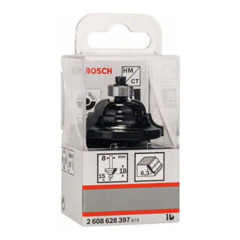 Bosch profielfrees D 8 mm R1 6,3 mm B 15 mm L 18 mm G 60 mm