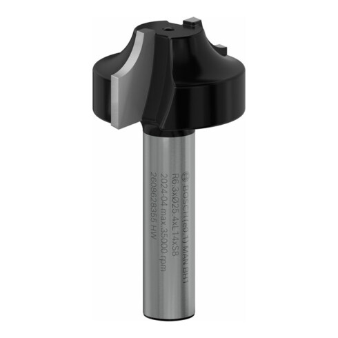 Bosch profielfrees E 8 mm R1 6,3 mm D 25,4 mm L 14 mm G 46 mm