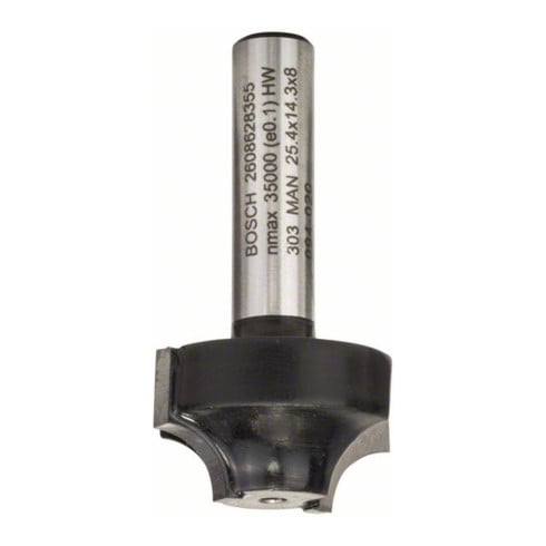 Bosch profielfrees E 8 mm R1 6,3 mm D 25,4 mm L 14 mm G 46 mm