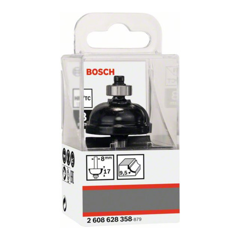 Bosch profielfrees F 8 mm R1 9,5 mm D 35 mm L 16,2 mm G 59 mm