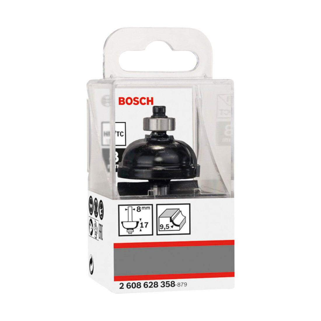 Bosch profielfrees F 8 mm R1 9,5 mm D 35 mm L 16,2 mm G 59 mm