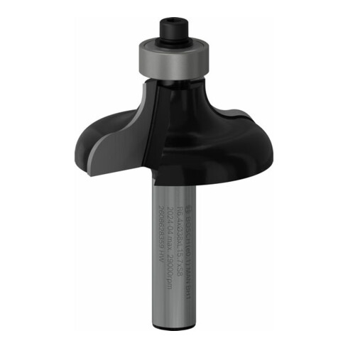 Bosch profielfrees G 8 mm R1 6,35 mm D 38 mm L 15,7 mm G 57 mm