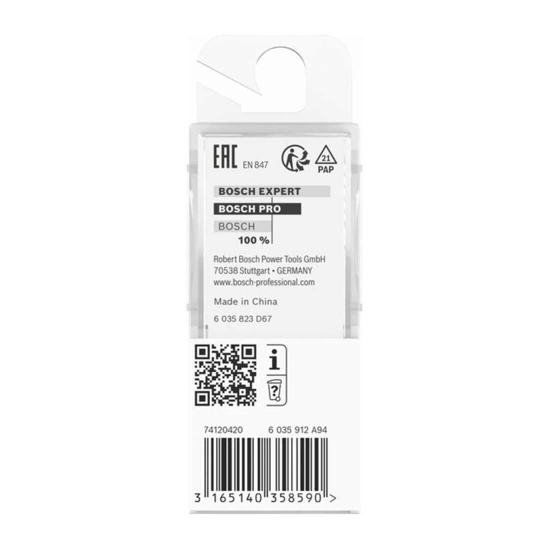 Bosch profielfrees H 8 mm R1 2,4 mm D 12,7 mm L 12,4 mm G 46 mm