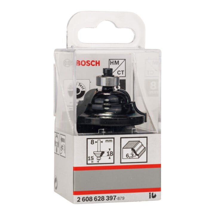 Bosch Profilfräser D 8 mm R1 6,3 mm B 15 mm L 18 mm G 60 mm
