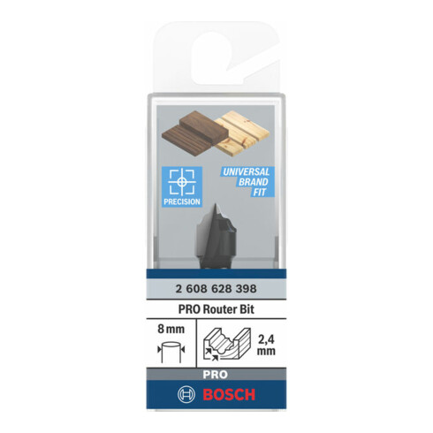 Bosch Profilfräser H 8 mm R1 2,4 mm D 12,7 mm L 12,4 mm G 46 mm