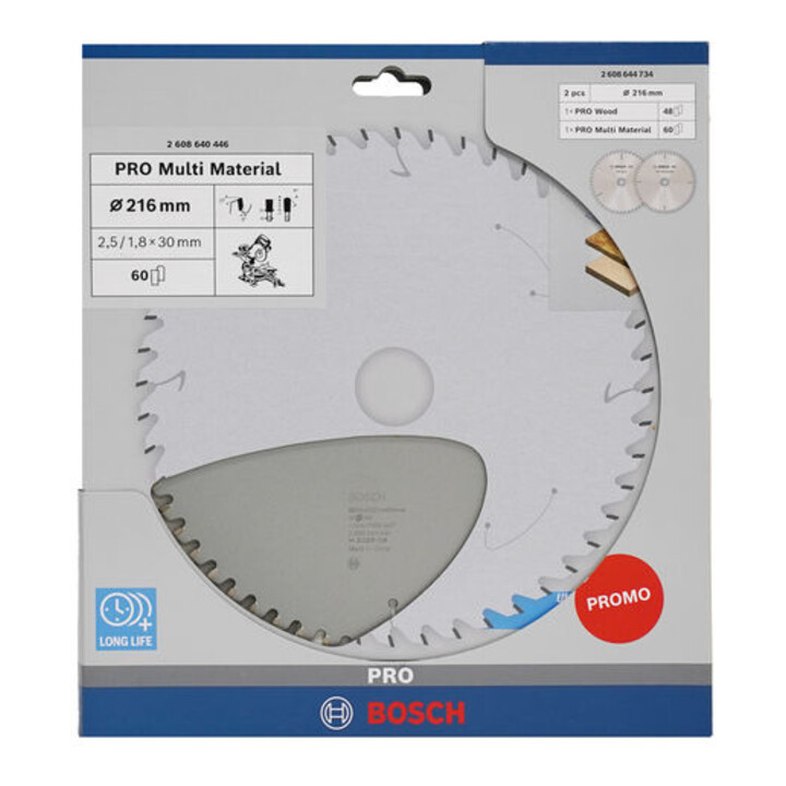 Bosch Promo 2 stuks, 216 mm Pro Wood/MM