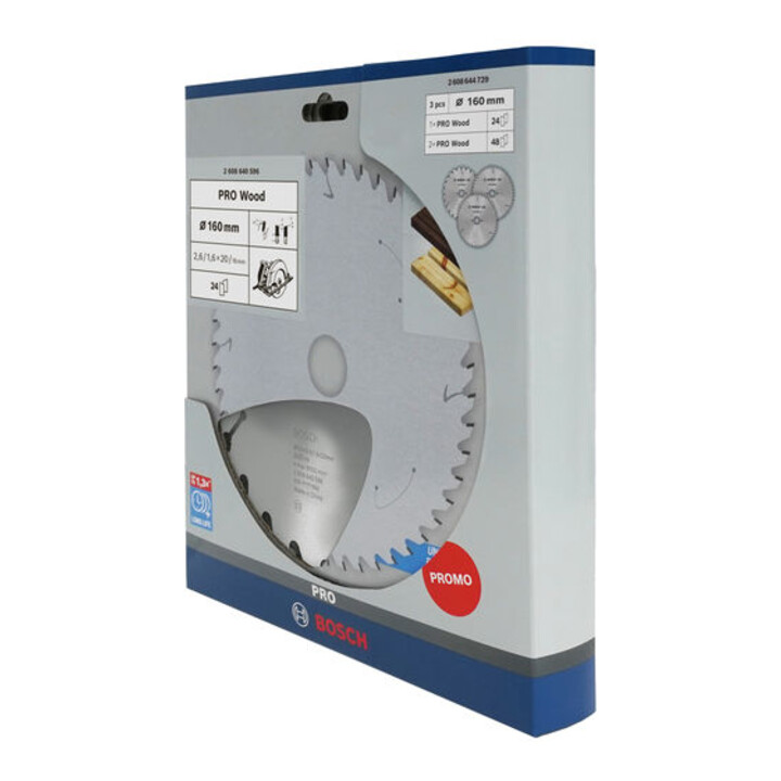 Bosch Promo 3-pack, 160 mm Pro Wood zaagbladen