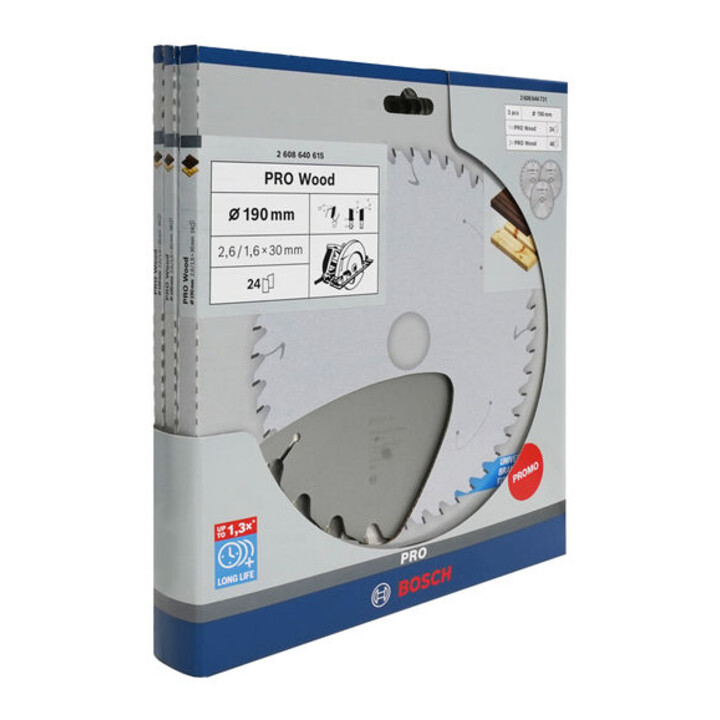 Bosch Promo 3-pack, 190 mm Pro Wood zaagbladen