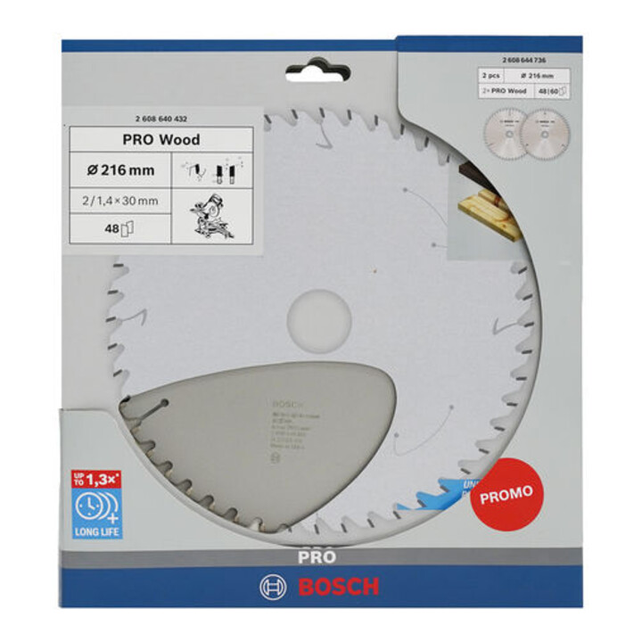 Bosch Promo Lot de 2, 216 mm Pro Wood