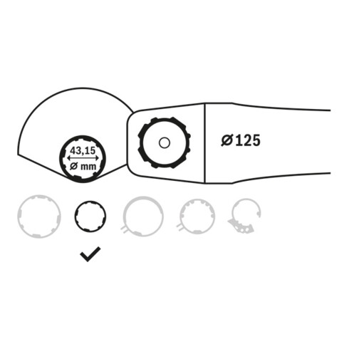Bosch Protezione antitaglio per GWS 9-125, GWS 9-125 P, GWS 9-125 S Professional, 125mm
