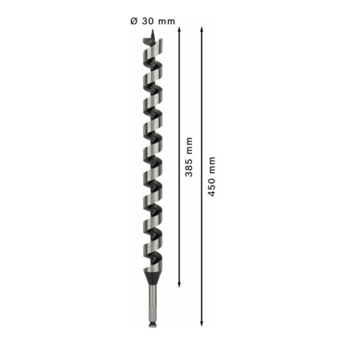 Bosch Punta a elica per legno esagono 30 x 385 x 450 mm D 11,1 mm