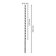 Bosch Punta a elica per legno esagono 6 x 170 x 235 mm d 4,8 mm-5