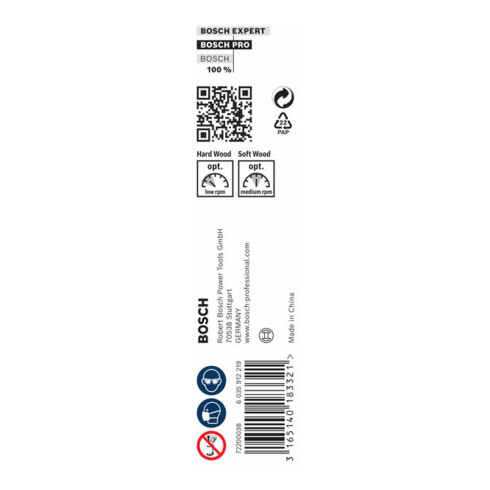 Bosch Punta a elica per legno esagono 8 x 170 x 235 mm d 6,35 mm