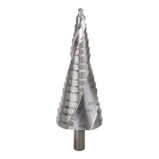 Bosch Punta a gradini HSS per pressacavi M10-M40 10 mm 125,5 mm 16 gradini