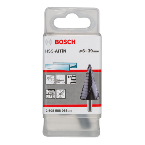 Bosch Punta a gradino HSS-AlTiN 6 - 39 mm 10 mm 93,5 12 passi