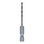 Bosch Punta a spirale in metallo HSS, 2 x 24 x 60 mm, attacco esagonale 1/4"-5
