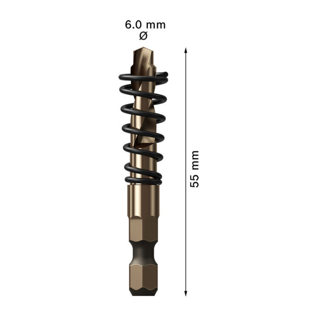 Bosch Punta centrante per EXPERT Power Change Plus, HSS-Co, Ø6 x 5 x 55 mm