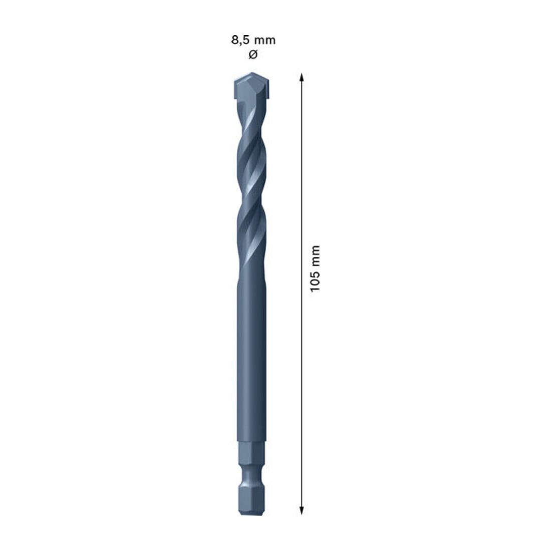 Bosch Punta centratrice per EXPERT Power Change Plus, TCT, Ø8,5 x 60 x 105 mm