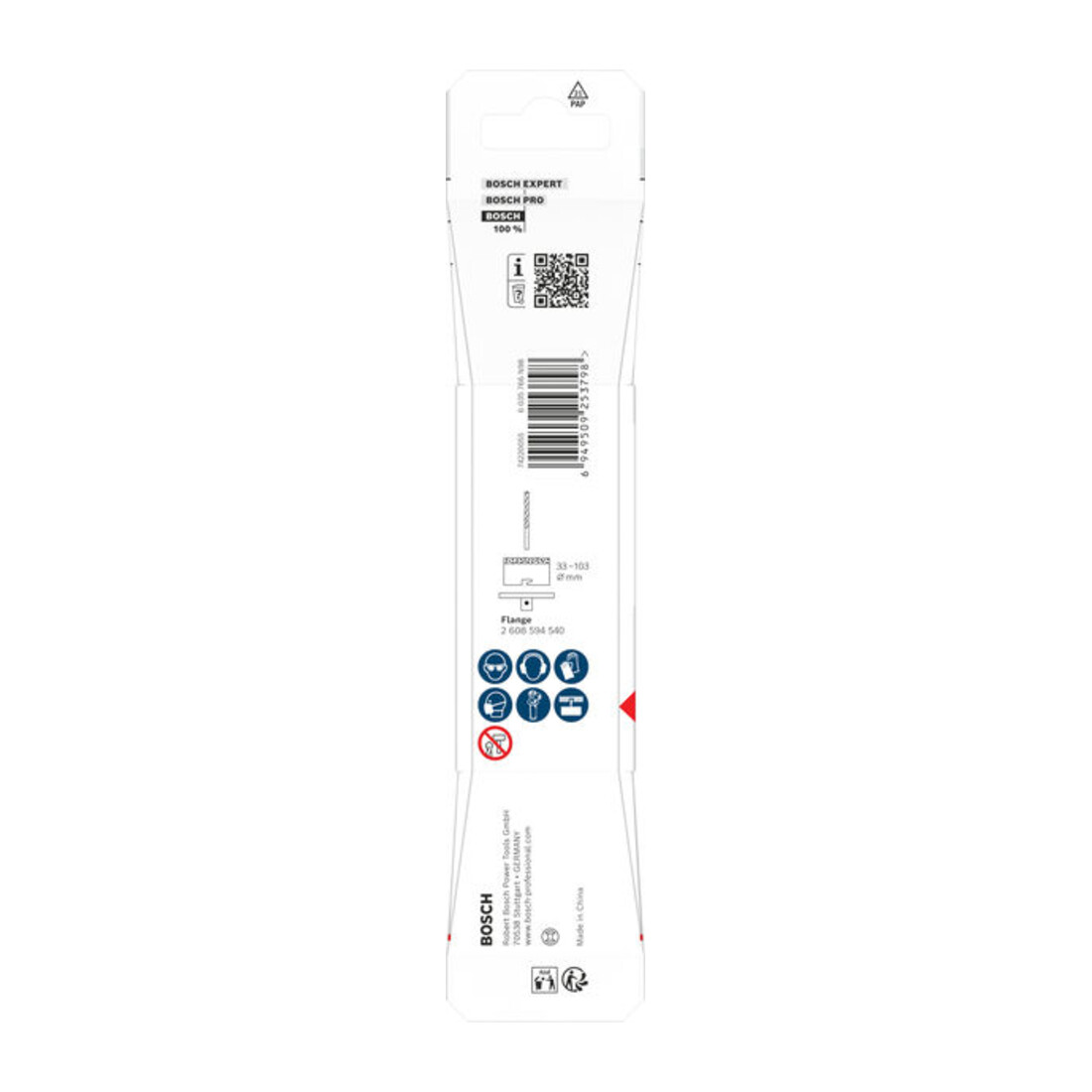 Bosch Punta centratrice per mattoni e piastrelle morbide con adattatore, 9,5 x 60 mm