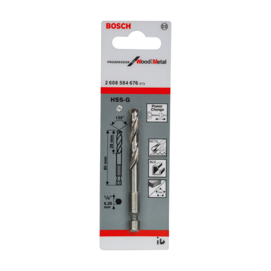 Bosch Punta di centraggio HSS-G 2608596295