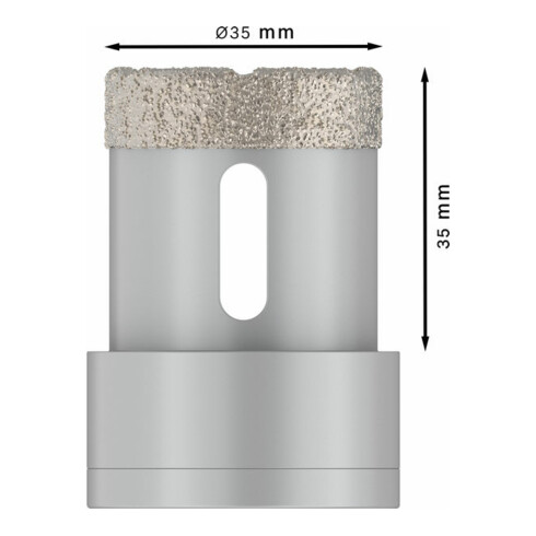 Bosch Punta diamantata X-LOCK Dry Speed Best for Ceramic per trapano a secco, 35x35mm