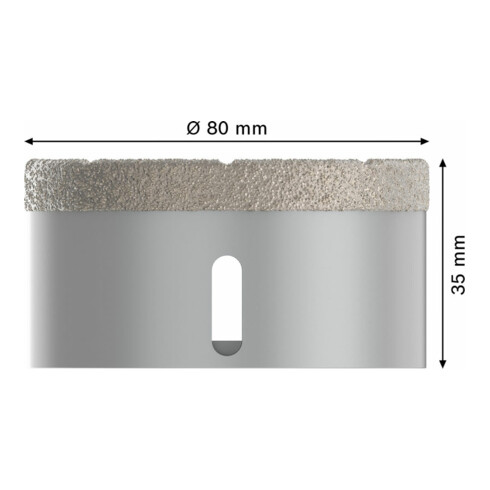 Bosch Punta diamantata X-LOCK Dry Speed Best for Ceramic per trapano a secco, 80x35mm