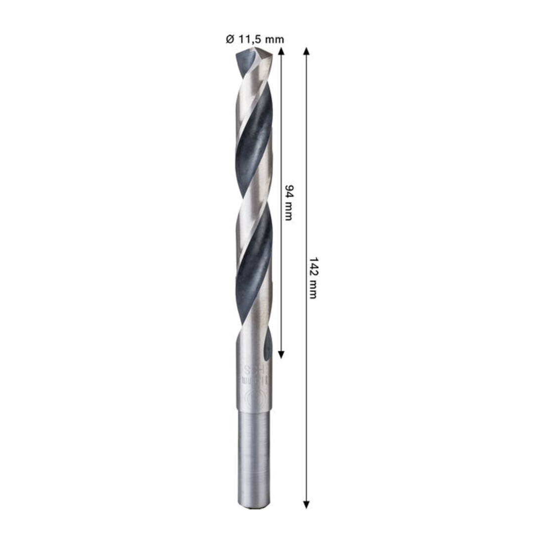 Bosch Punta elicoidale in metallo HSS, 11,5 x 94 x 142 mm, gambo cilindrico ridotto rosso