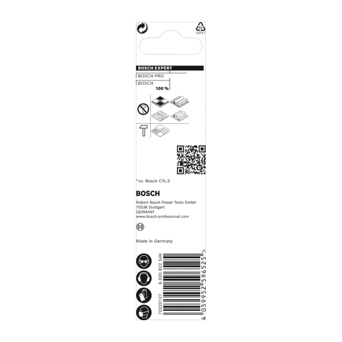 Bosch Punta EXPERT CYL-9 MultiConstruction, 10x200x250mm d 10mm, per avvitatore e trapano a percussione
