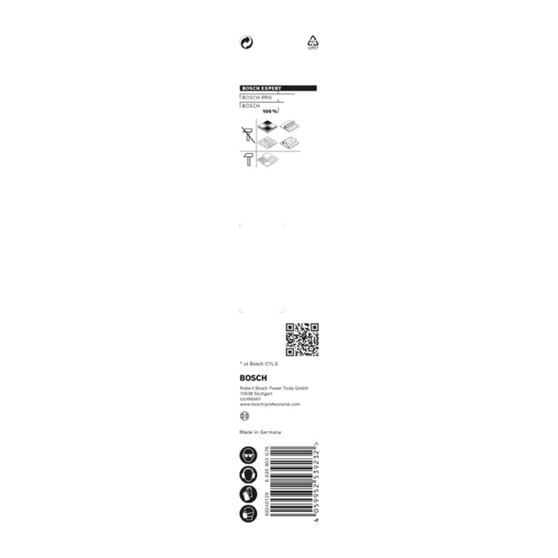 Bosch Punta EXPERT CYL-9 MultiConstruction, 11x90x150mm d 10mm, per avvitatore e trapano a percussione