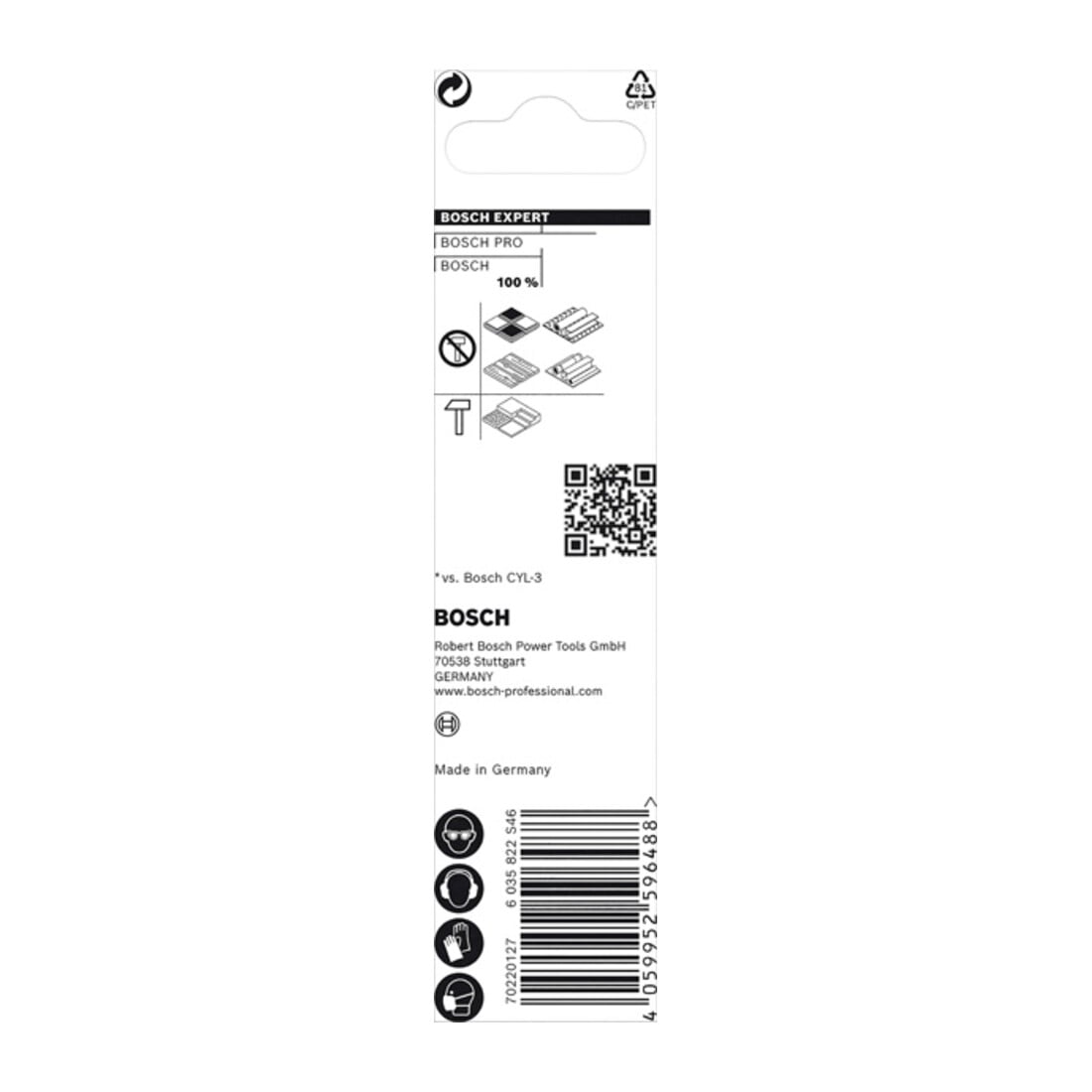 Bosch Punta EXPERT CYL-9 MultiConstruction, 6x200x250mm d 6mm, per avvitatore e trapano a percussione