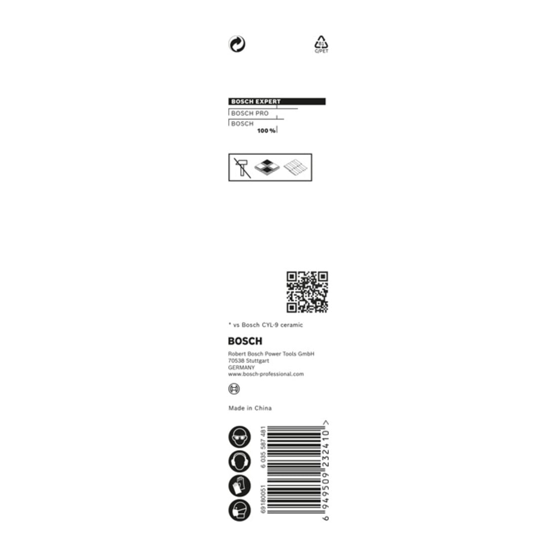 Bosch Punta trapano EXPERT HardCeramic HEX-9