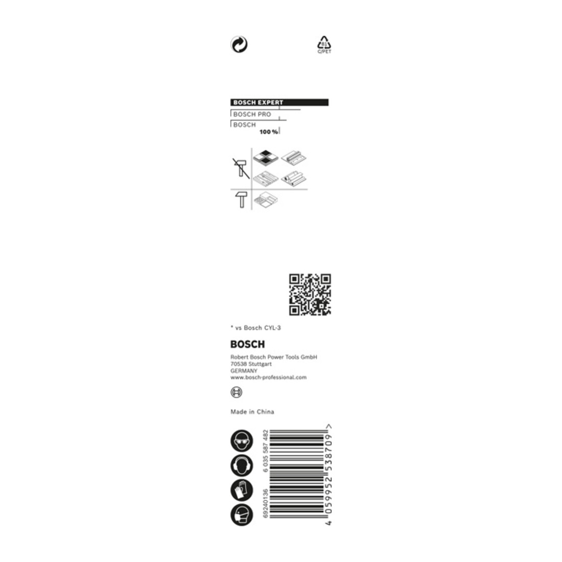 Bosch Punta EXPERT HEX-9 MultiConstruction, 6,5x60x100mm, per avvitatore e trapano a percussione