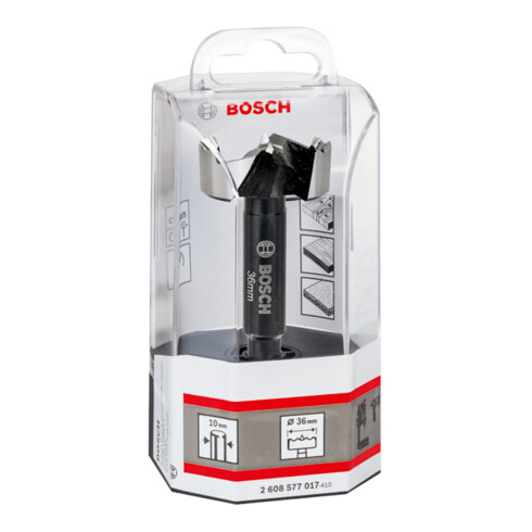 Bosch Punta Forstner DIN 7483 G 36x90mm, albero Ø10mm, a lama dentata
