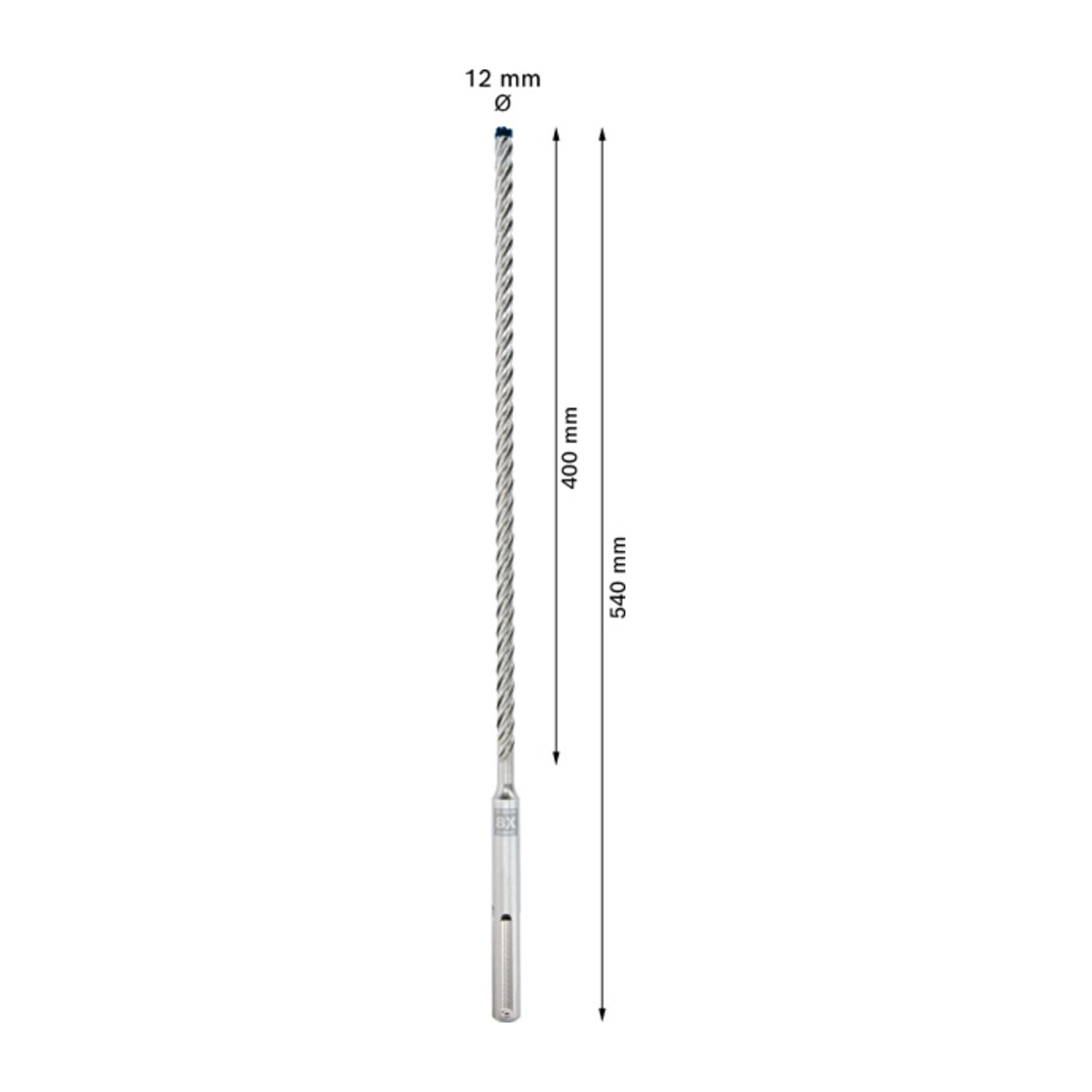 Bosch Punta per trapano a percussione EXPERT SDS max-8X, 12x400x540mm, per martello perforatore
